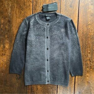 Avant Toi Laminated Paint Effect Cashmere Cardigan Starry Grey Black Size Medium